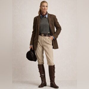 Lucchese Bruna Polo Boot I4965 Brown Leather Equestrian Riding Boots Size 9